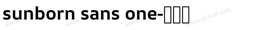 sunborn sans one字体转换